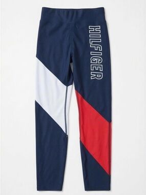 Tommy Hilfiger Navy, White & Red Colorblock Active Leggings